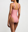 Faithfull the Brand Pink Ruched Arlo Swimsuit