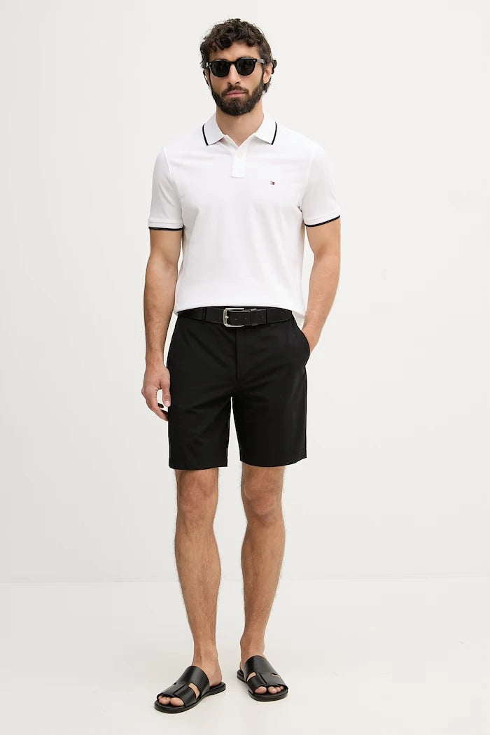 Tommy Hilfiger тениска с яка мъжка от памук