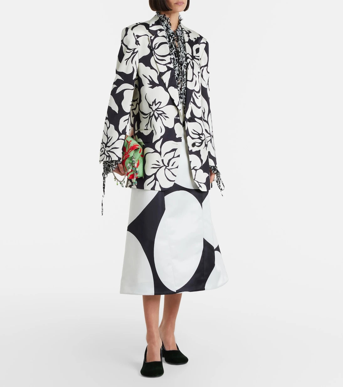Dries Van Noten - Floral satin blazer