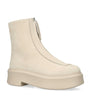 The Row Beige Zipped I Leather Boots