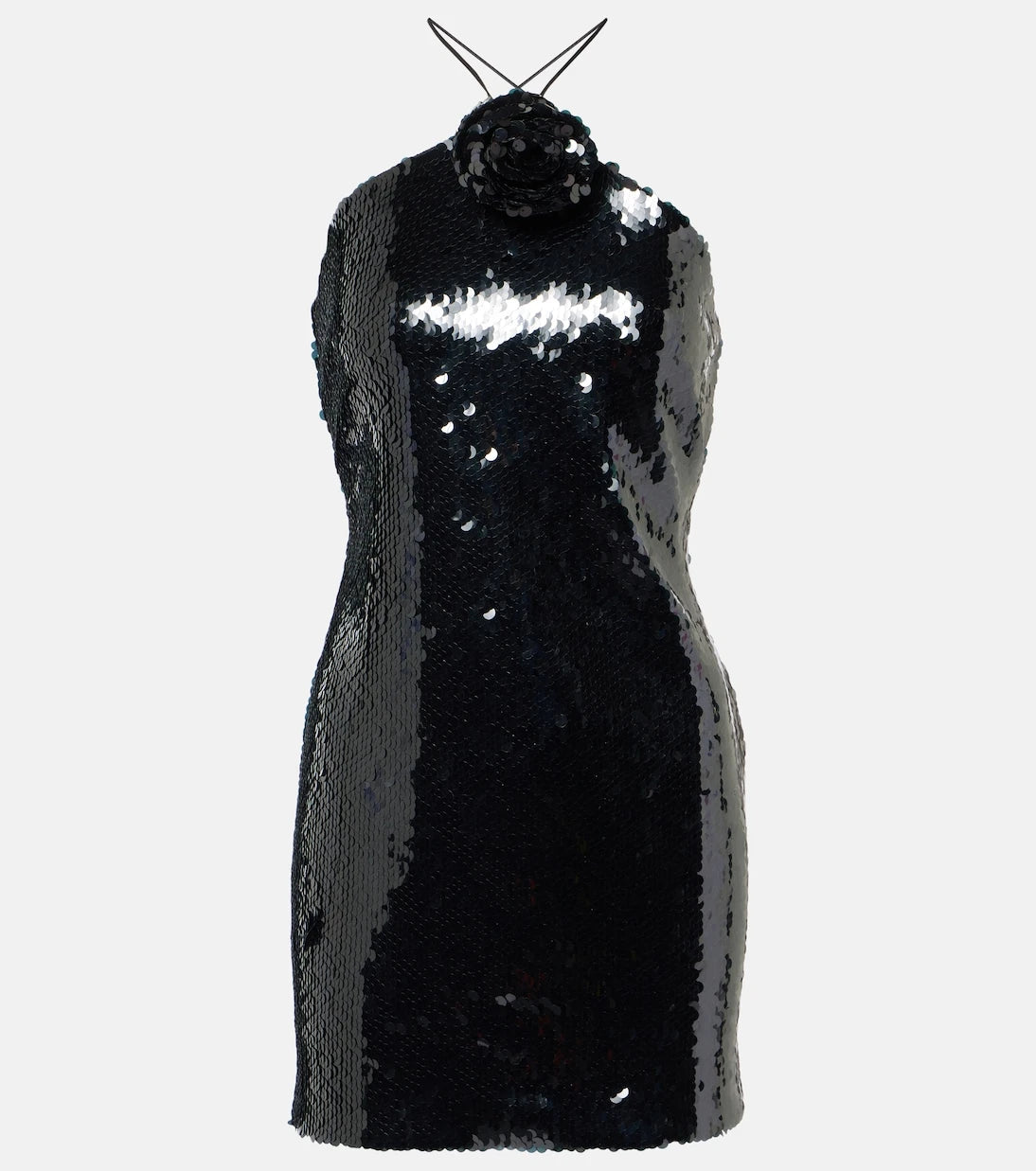 Magda Butrym - Floral-appliqué sequined minidress