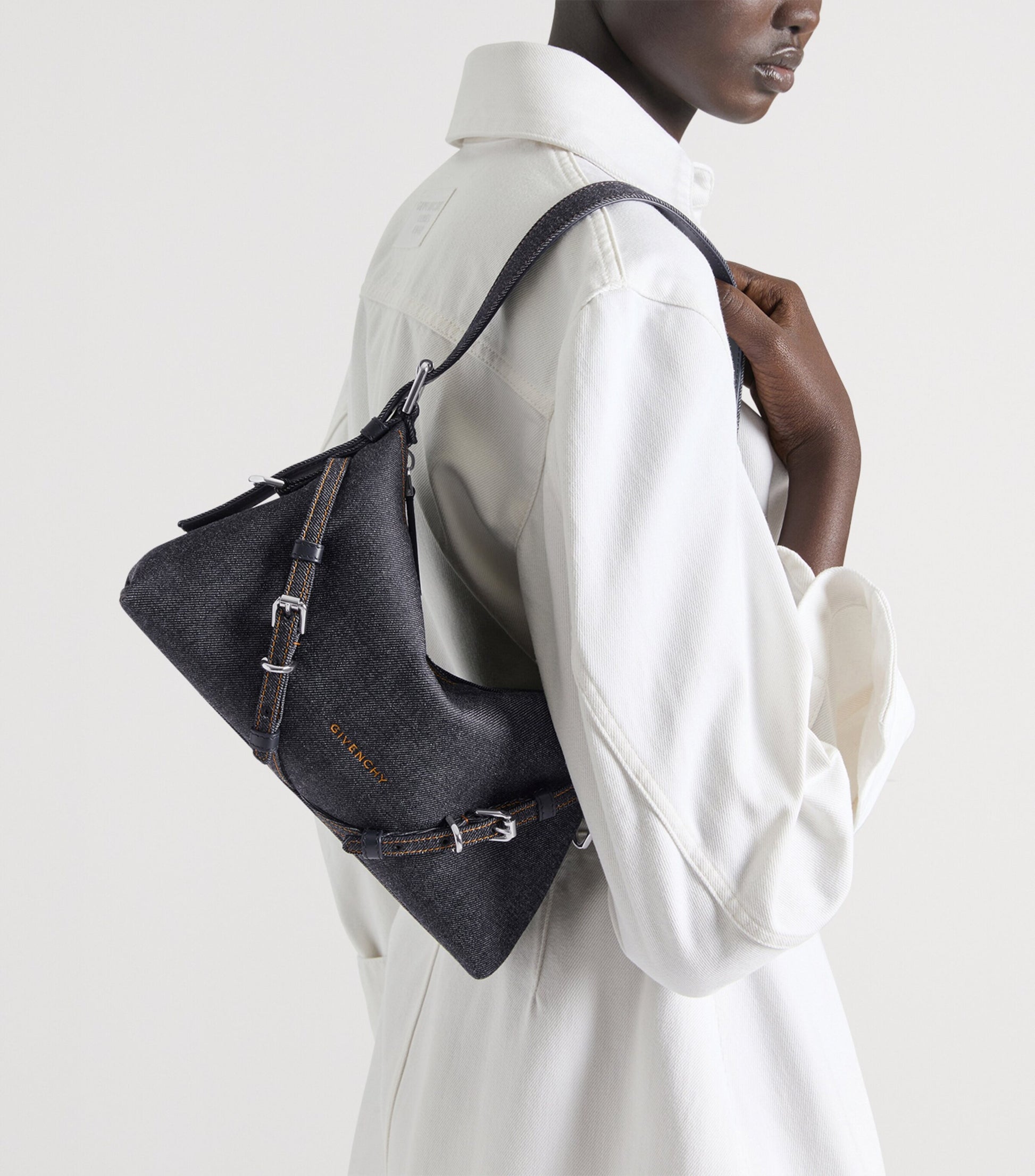 Mini Denim Voyou Shoulder Bag