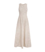 Eleventy Beige x Harrods Linen Floral-Embroidered Dress