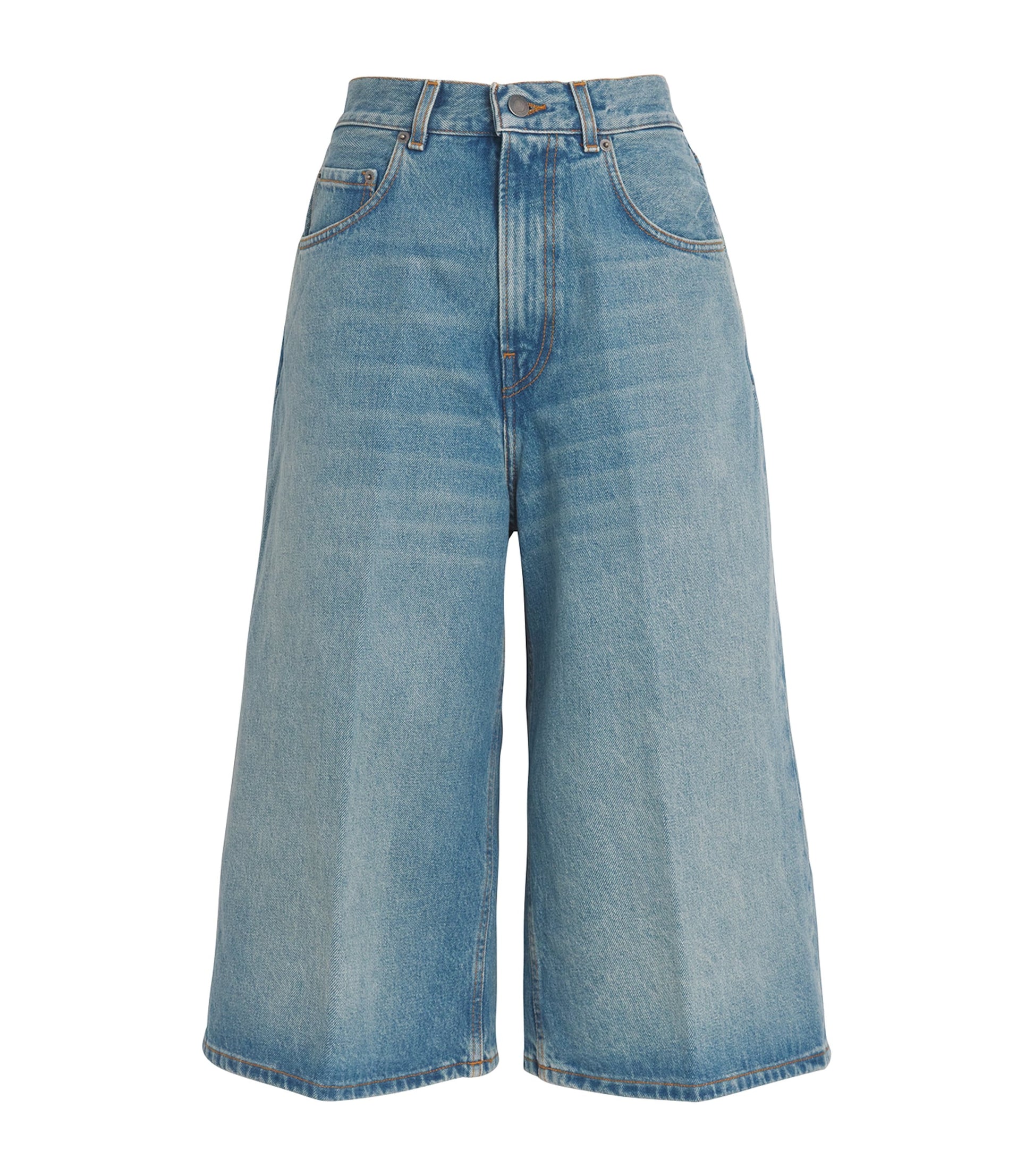 Haikure Blue Denim Belle Long Shorts