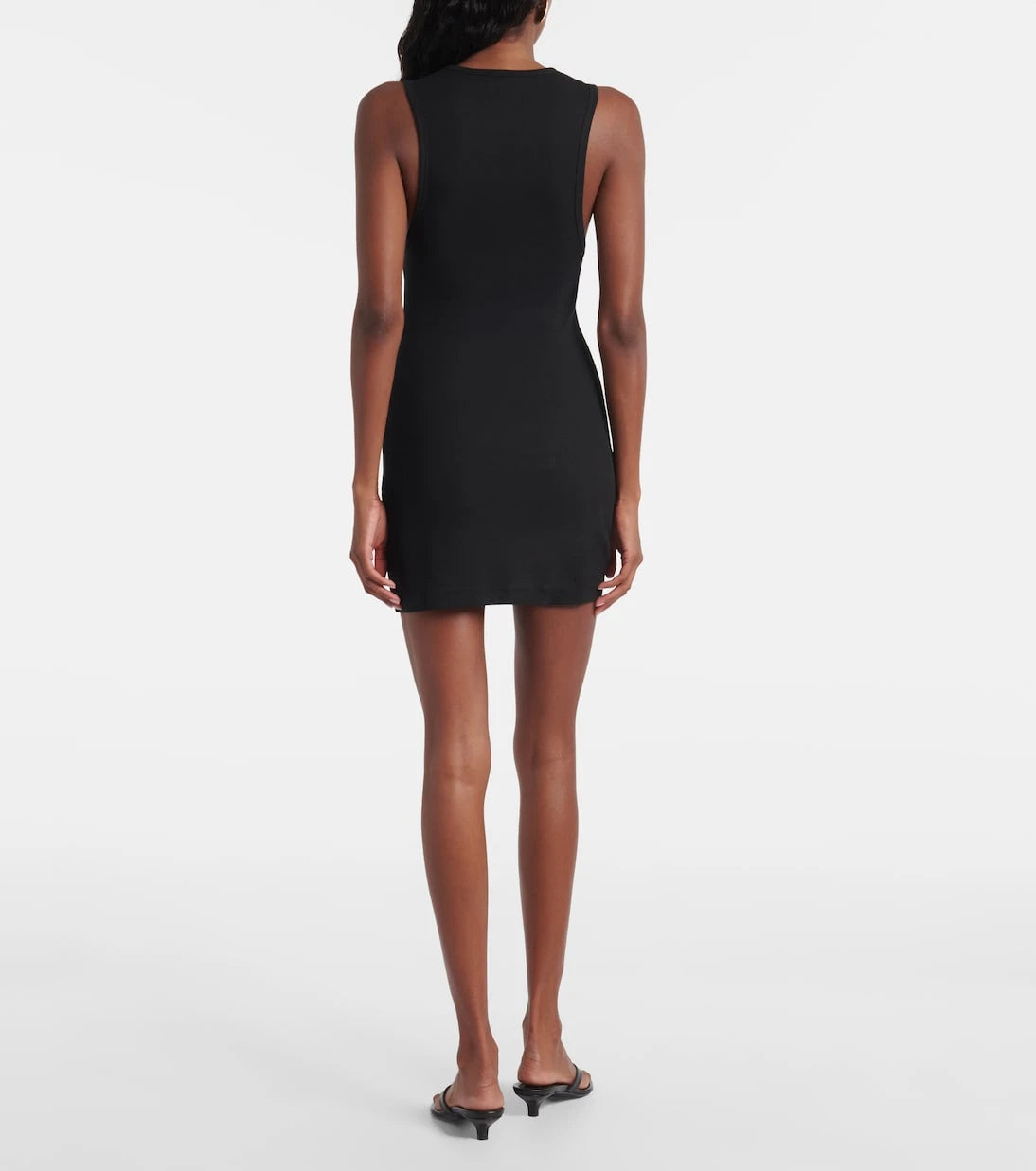 Wardrobe.NYC - فستان قصير ريسر من مزيج القطن