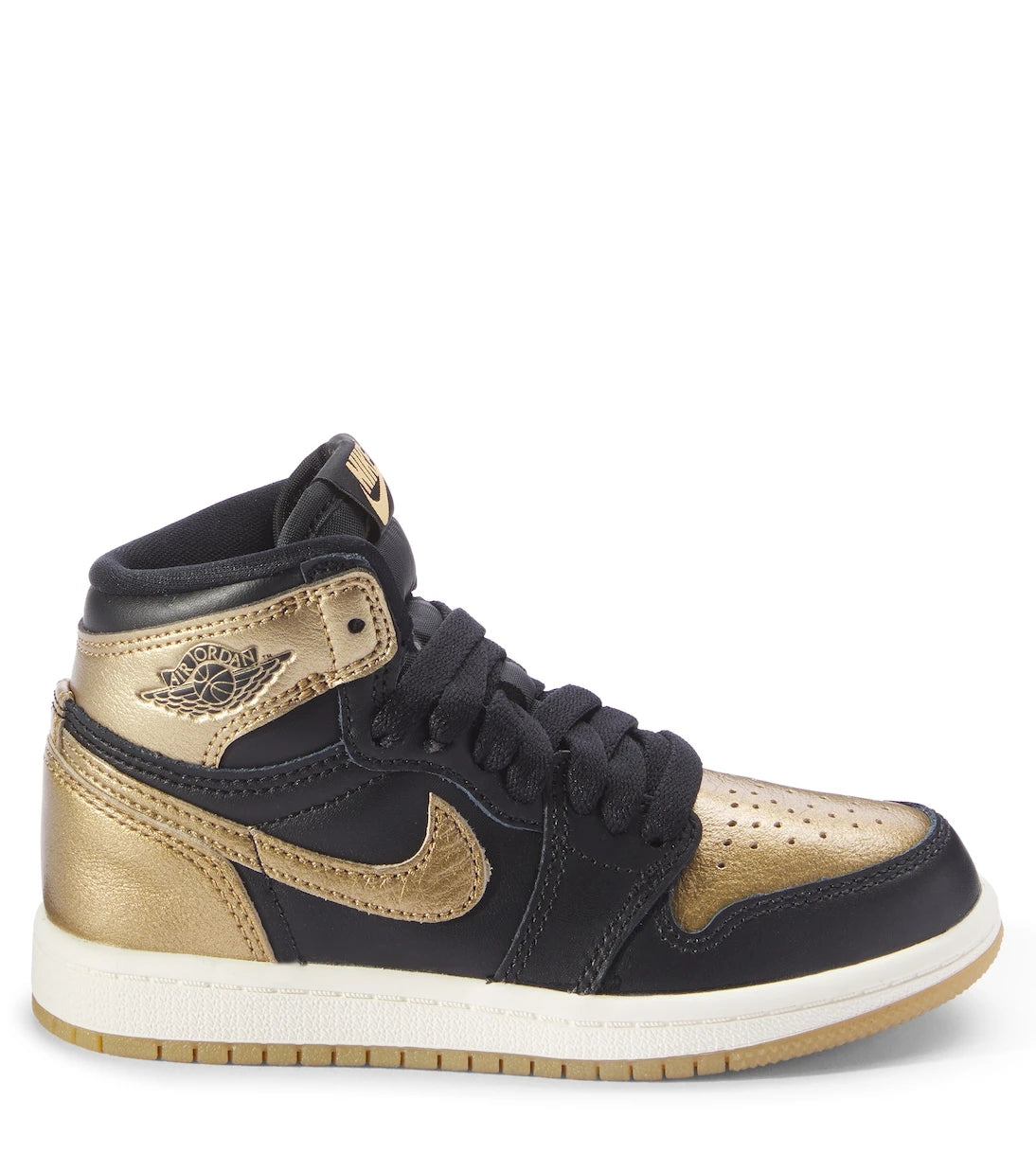 Nike Kids - حذاء سنيكرز Air Jordan 1 Retro OG من الجلد للأطفال