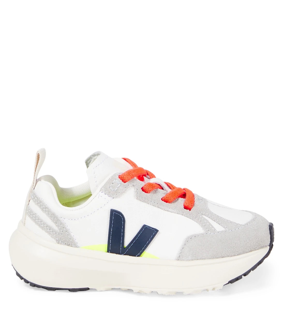 Veja Kids - Canary suede-trimmed leather sneakers