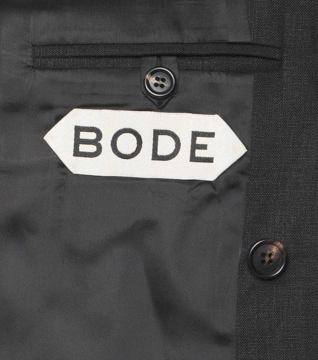 Bode - جاكيت بدلة كتان بطاقة السبائك