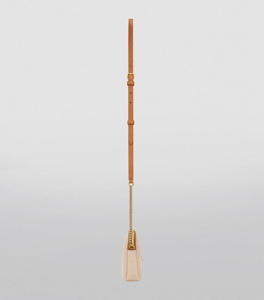 Saint Laurent Nude Mini Woven Gaby Cross-Body Bag