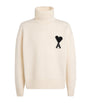 Virgin Wool Ami de Coeur Funnel-Neck Sweater