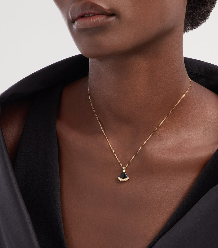 Yellow Gold, Diamond and Onyx Divas’ Dream Necklace