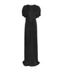 Victoria Beckham Black Gathered-Waist Maxi Dress