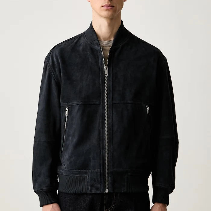 BOSS Orange erkek süet bomber ceket Jonorve