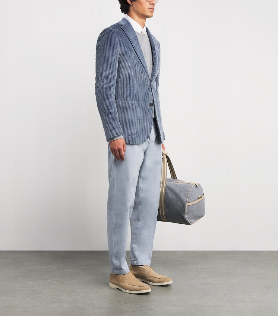 Eleventy Blue Wool-Cashmere Trousers