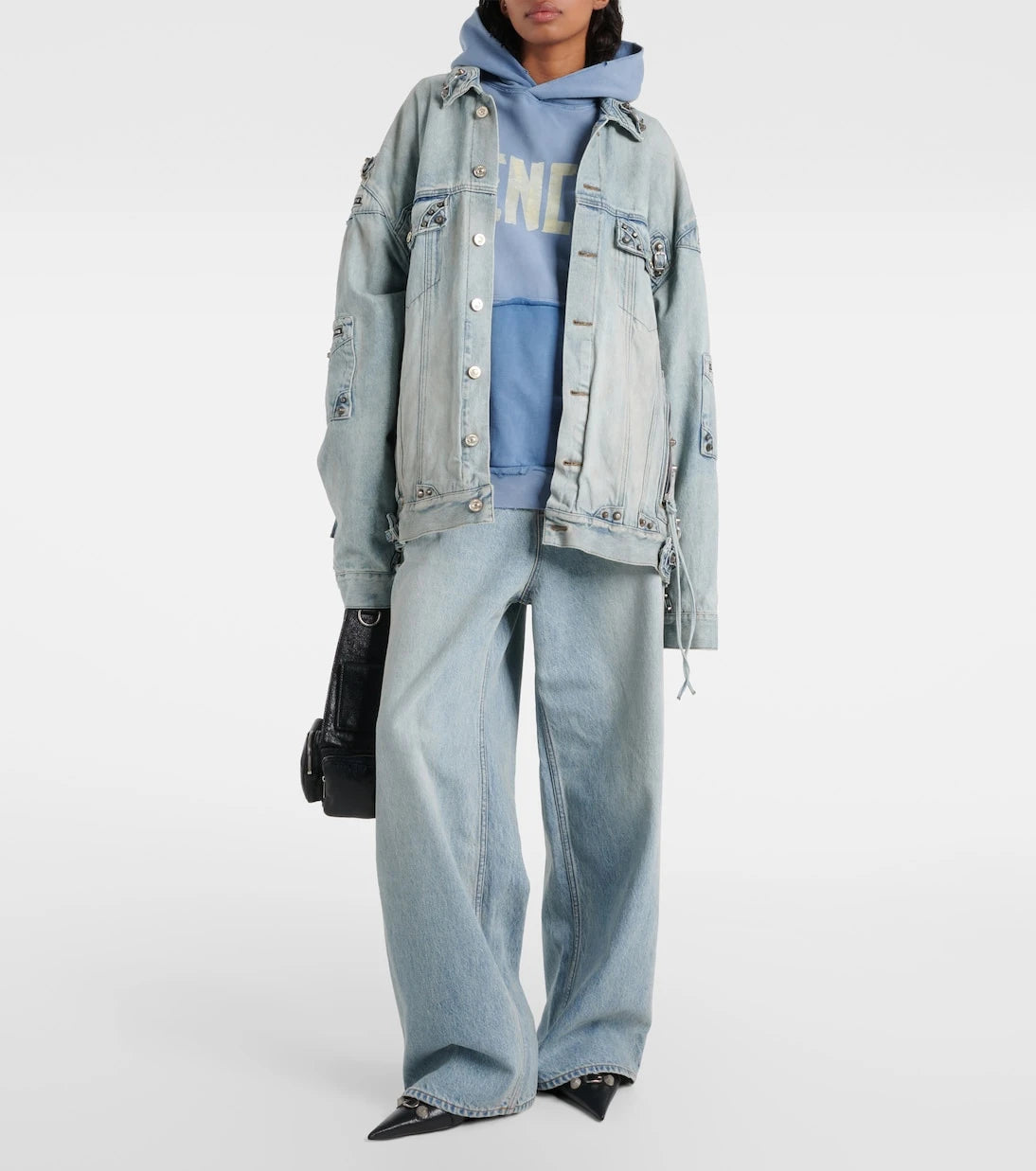 Balenciaga - سترة دينيم كاغول كبيرة الحجم