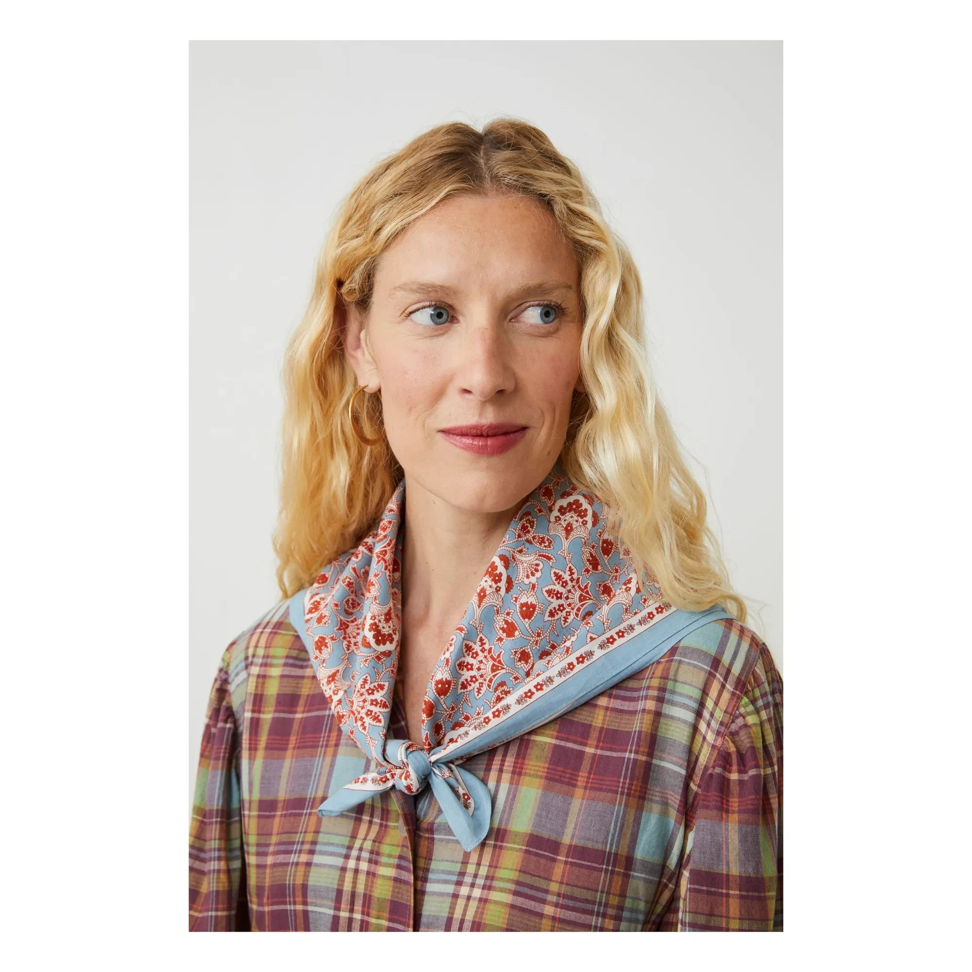 Moismont - India scarf N°764 Cotton | Blue