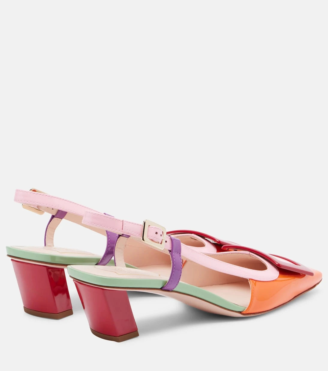Roger Vivier - Belle Vivier leather slingback pumps