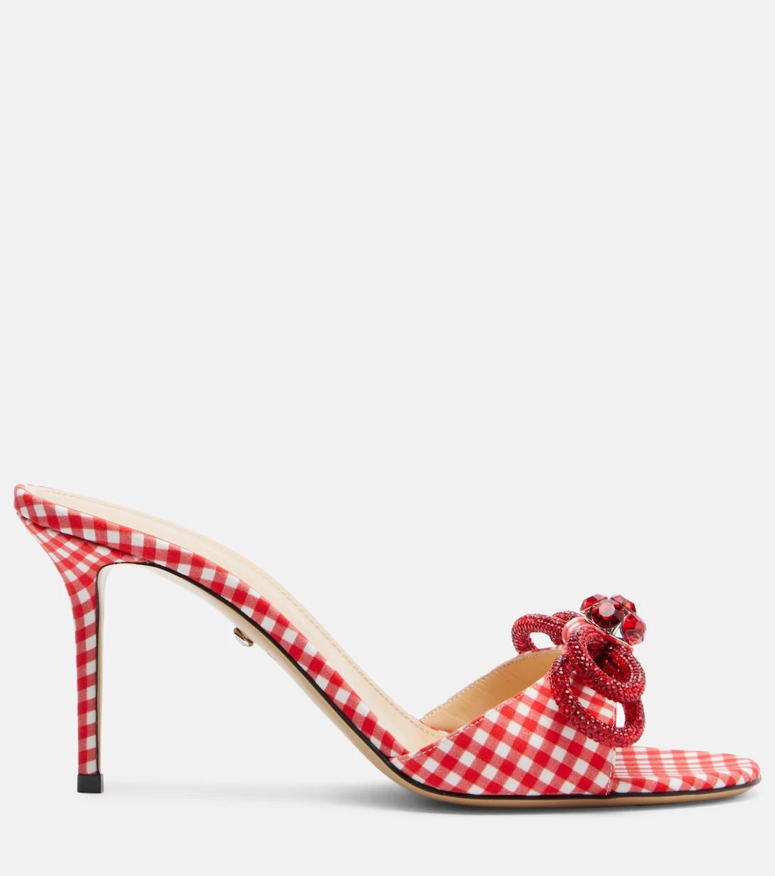 Mach & Mach - Double Bow 85 gingham mules