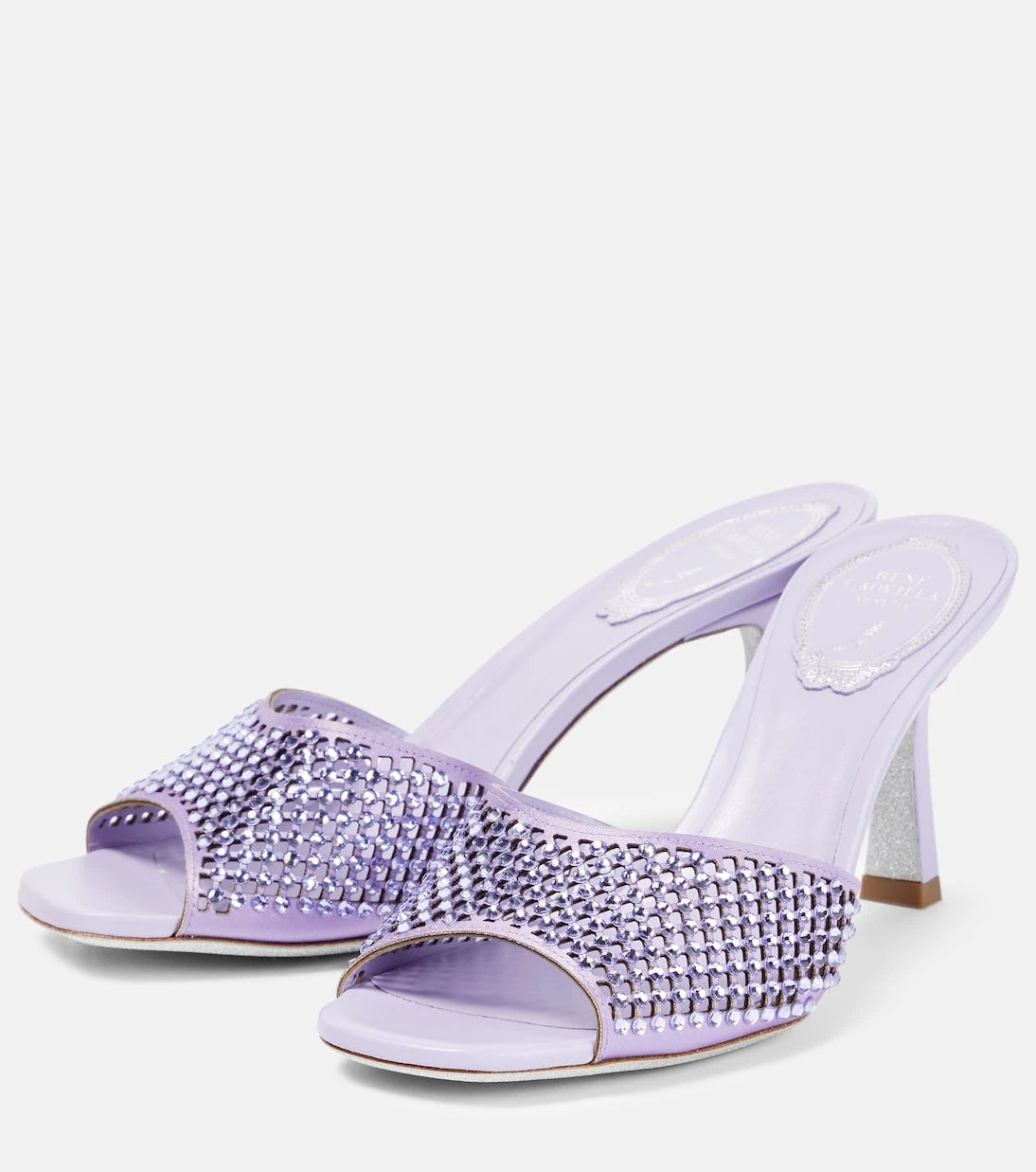 Rene Caovilla - Embellished leather mules