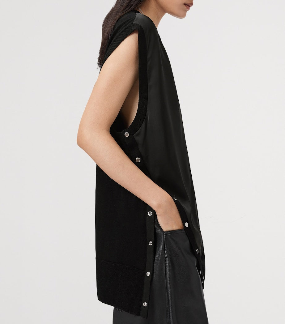 Jersey Studded Bern Tank Top BLACK