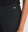 Victoria Beckham Black Tab-Detail Cropped Trousers