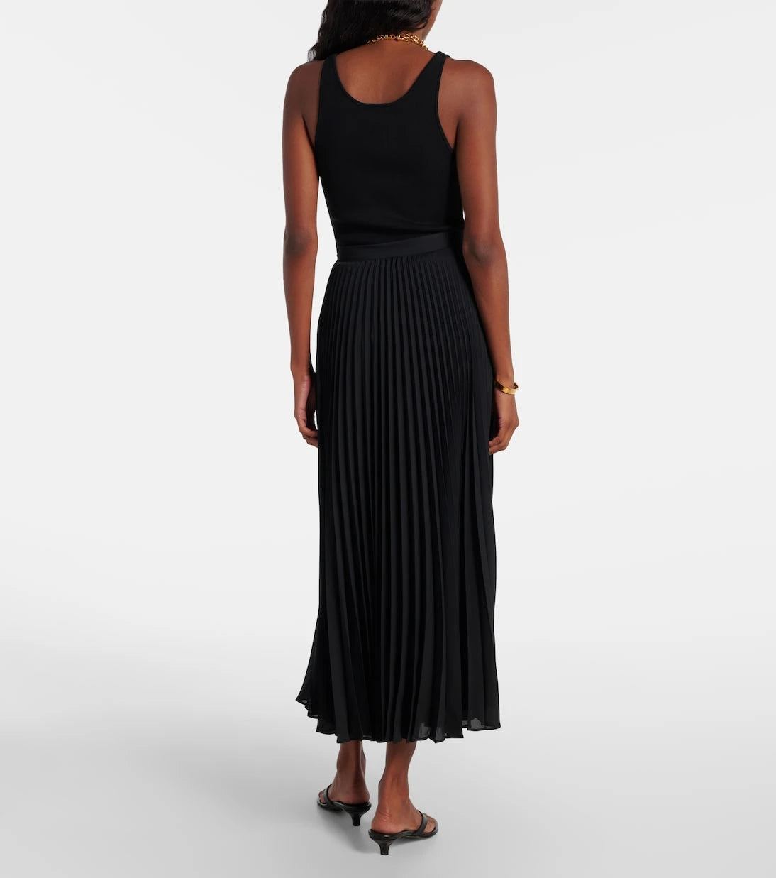 Wardrobe.NYC - تنورة ماكسي من قماش الجورجيت