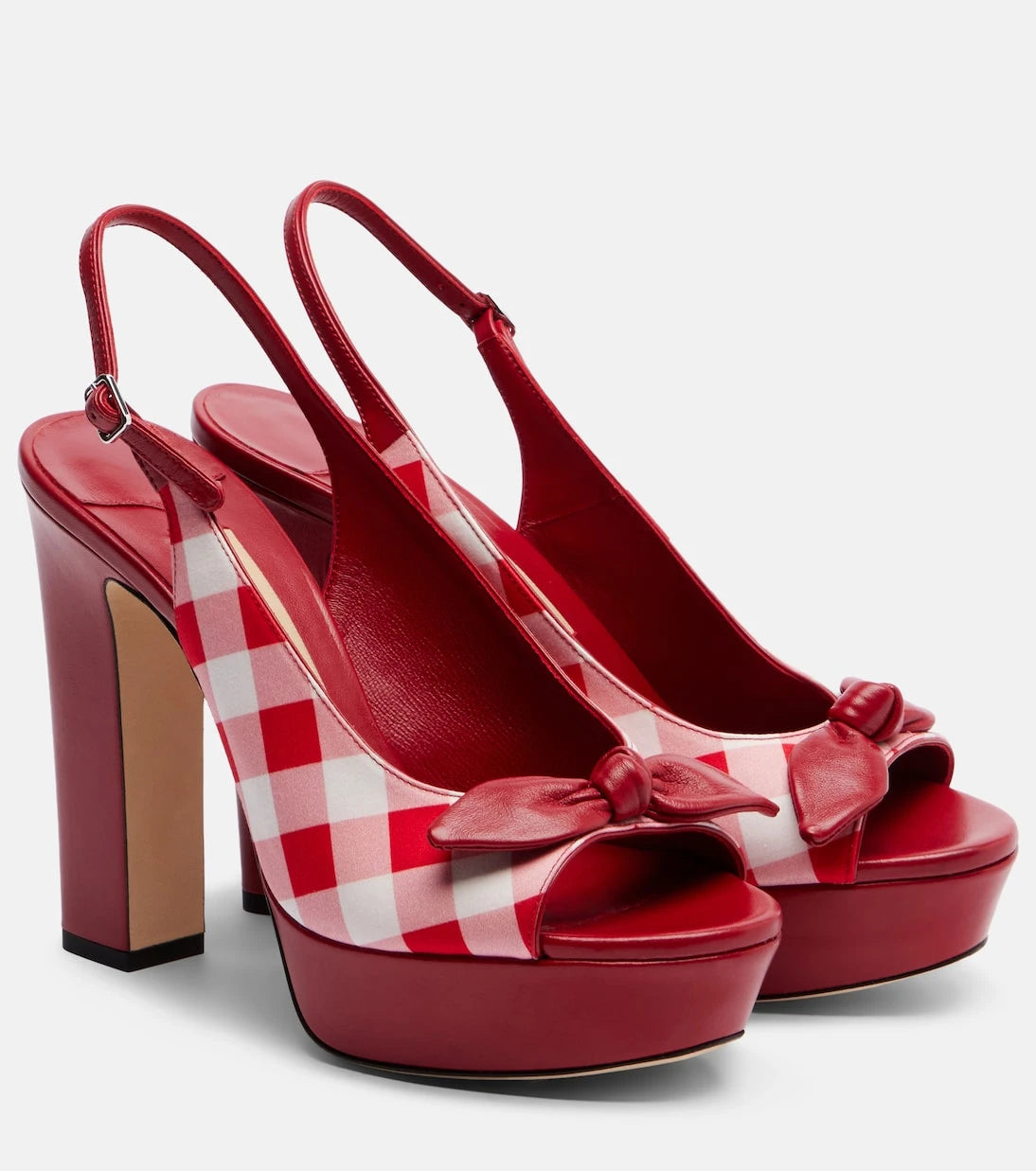 Jimmy Choo - Ziva damalı burnu açık topuklu ayakkabılar