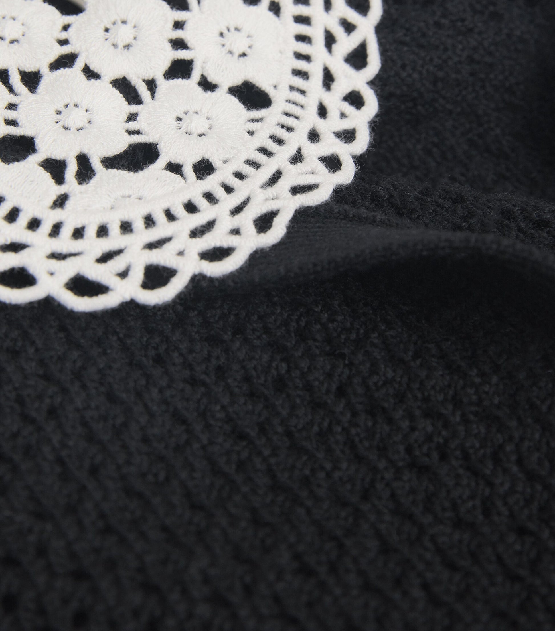 Alice+Olivia Black Wool Collared Carson Cardigan