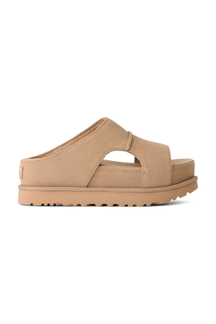 Велурени чехли UGG W Goldenstar Hi Cutout Slide