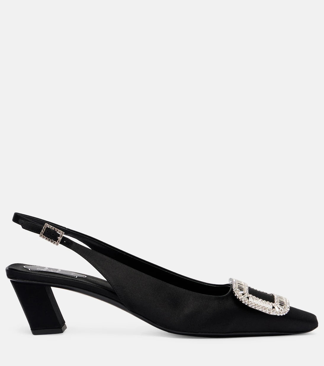 Roger Vivier - Belle Vivier 45 satin slingback pumps