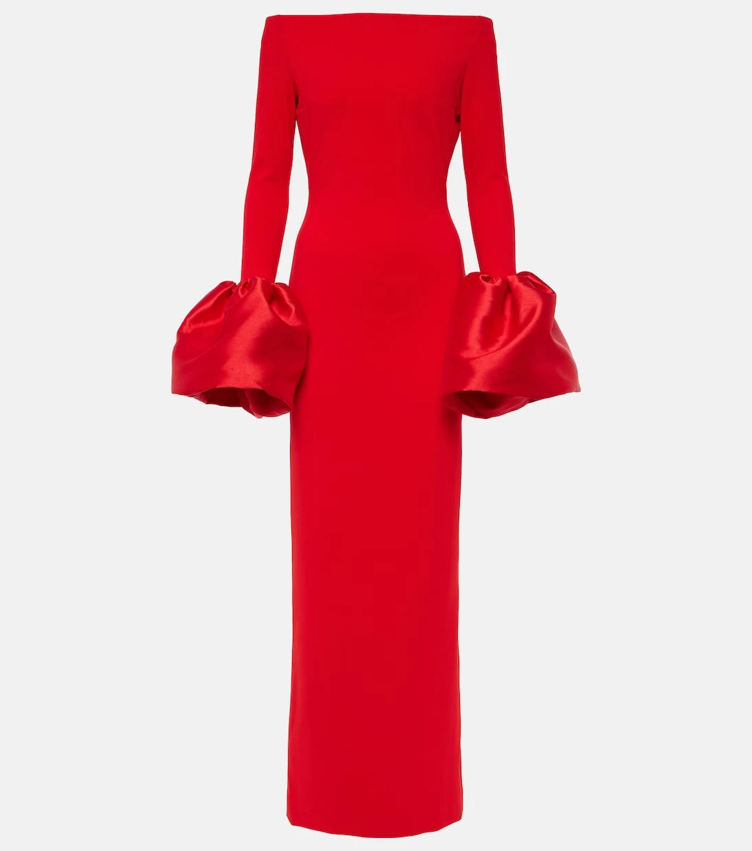 Solace London - Talia off-shoulder crêpe gown