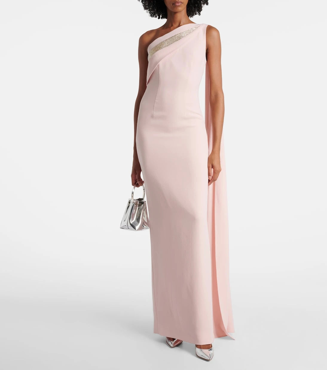Roland Mouret - Embellished one-shoulder cady gown