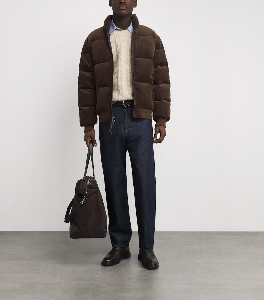 Polo Ralph Lauren Brown Cotton Corduroy Puffer Jacket