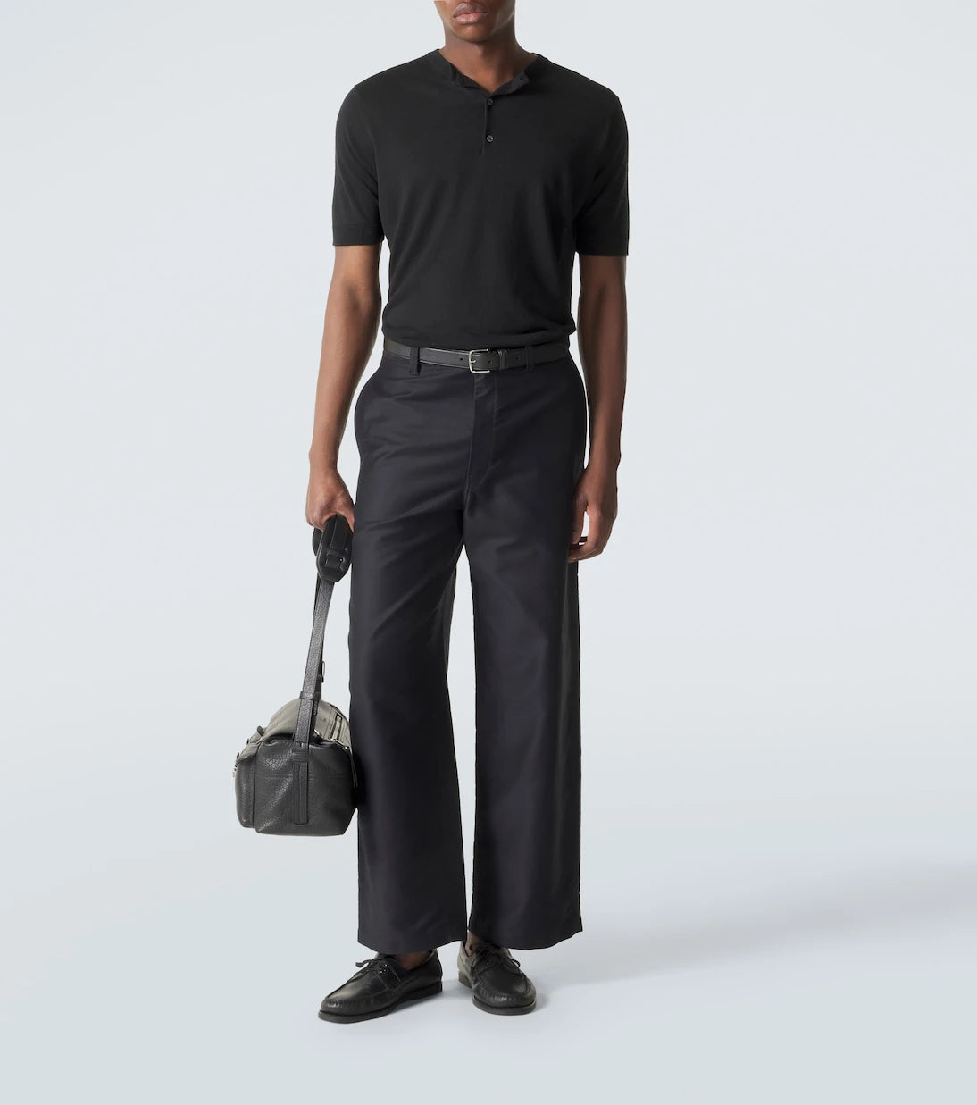 Thom Sweeney - Silk and linen Henley shirt