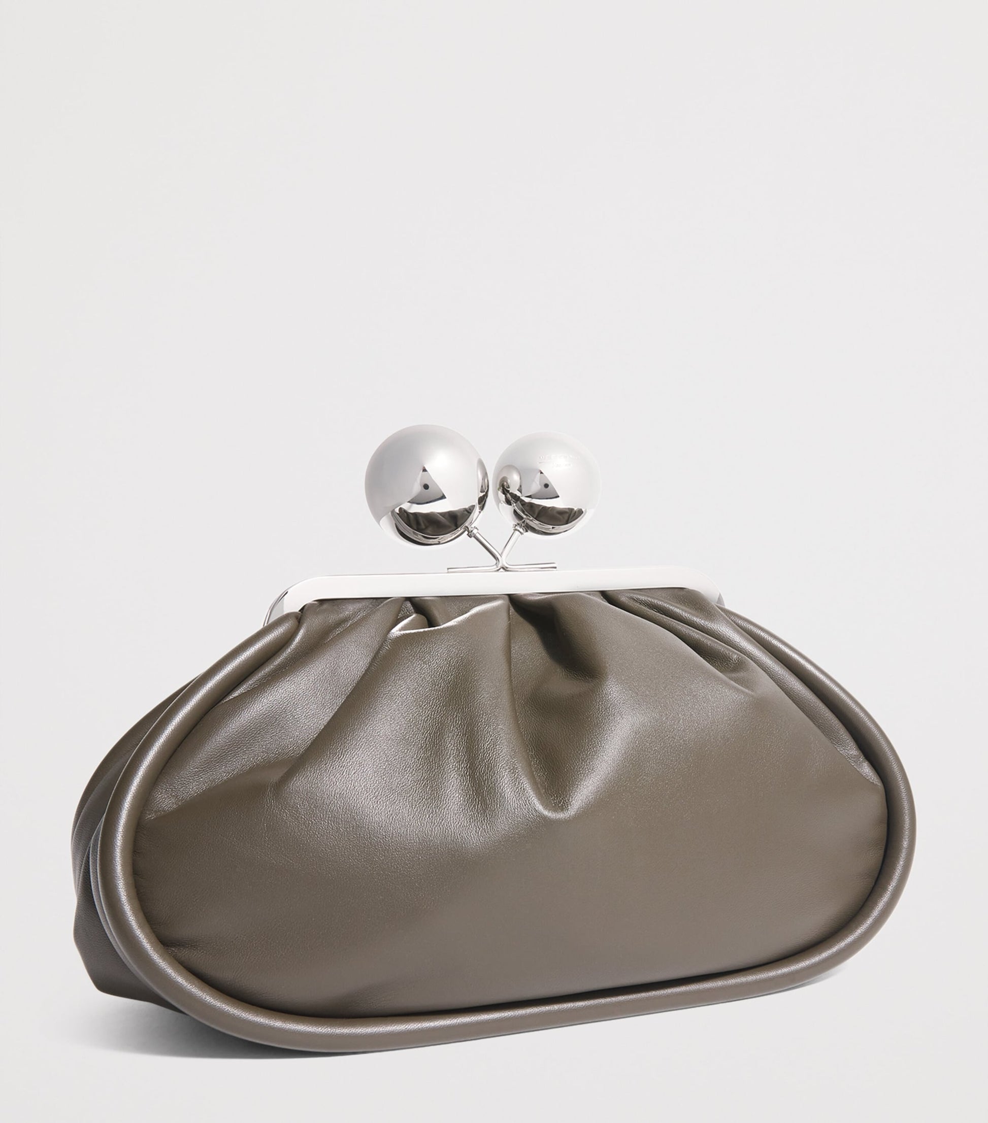 Weekend Max Mara Green Medium Leather Pasticcino Clutch Bag