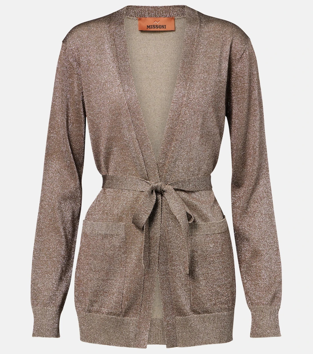Missoni - Knitted lamé wrap cardigan