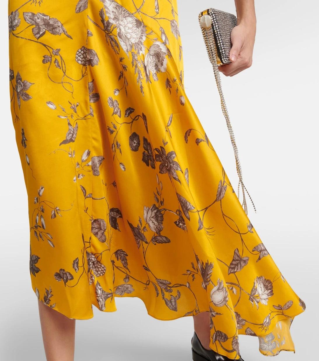 Erdem - Floral satin midi dress