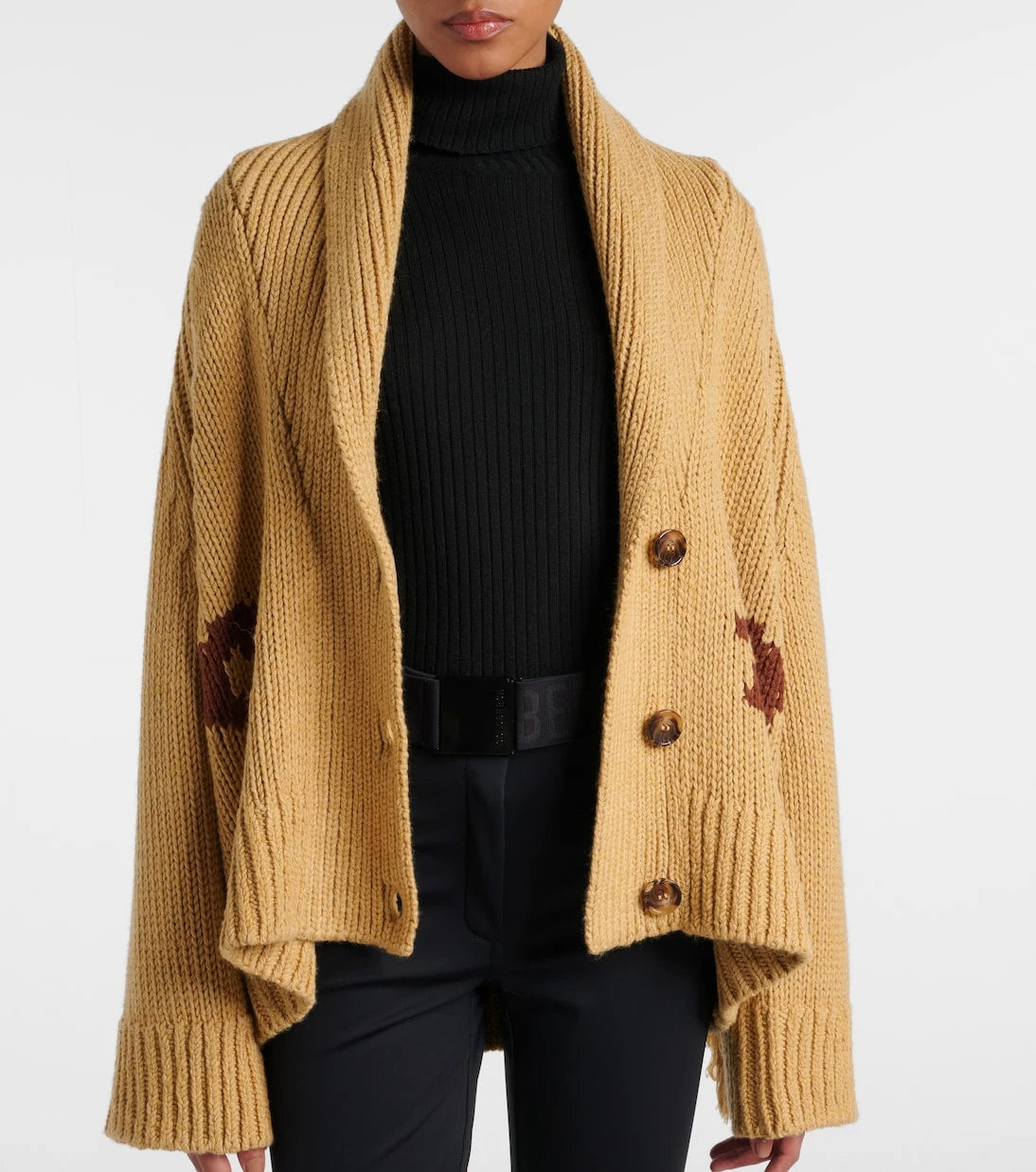 Goldbergh - Nora intarsia wool-blend cardigan