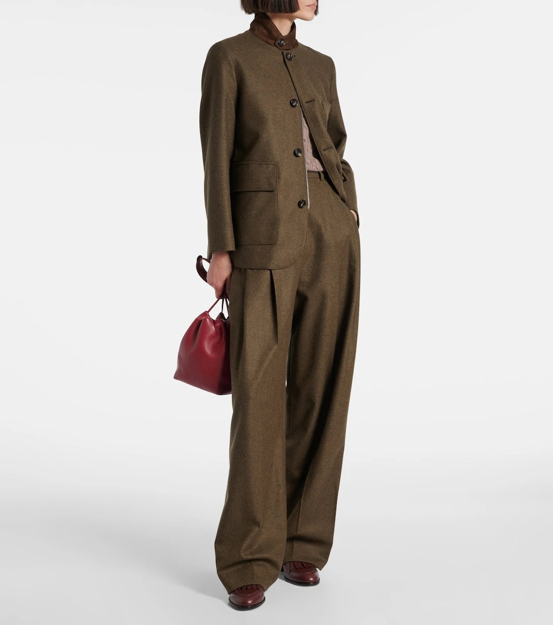 Loro Piana - Kurt wool and cashmere wide-leg pants