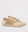 Suede-Satin Viv Low-Top Sneakers TAN
