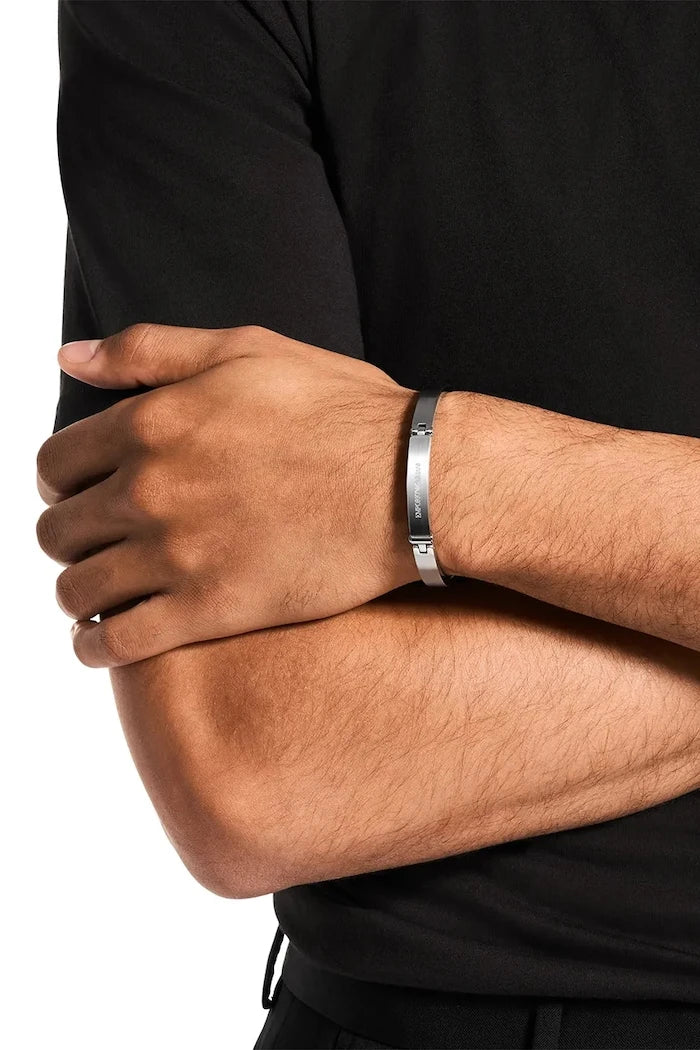 Emporio Armani erkek paslanmaz çelik bileklik Eagle Logo