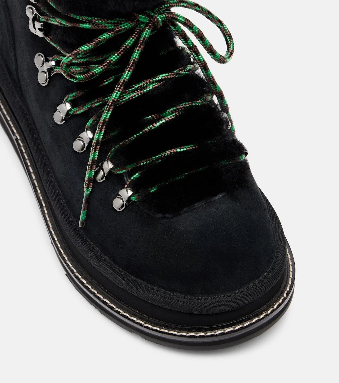 Sacai - x UGG suede and shearling hiking boots