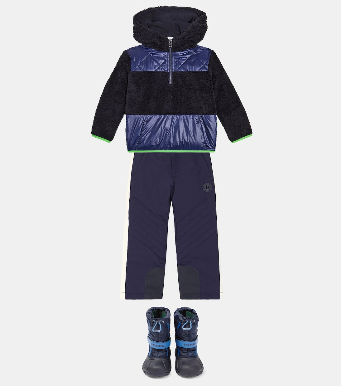 Bogner Kids - Elmas paneled teddy hoodie