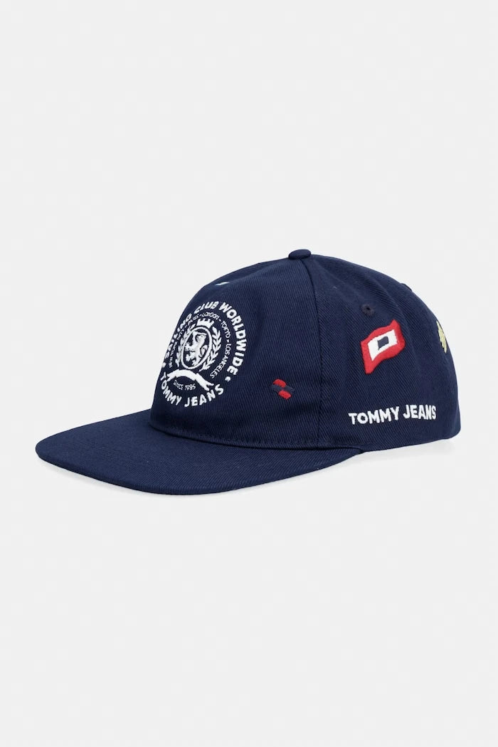 Tommy Jeans erkek pamuklu vizörlü şapka