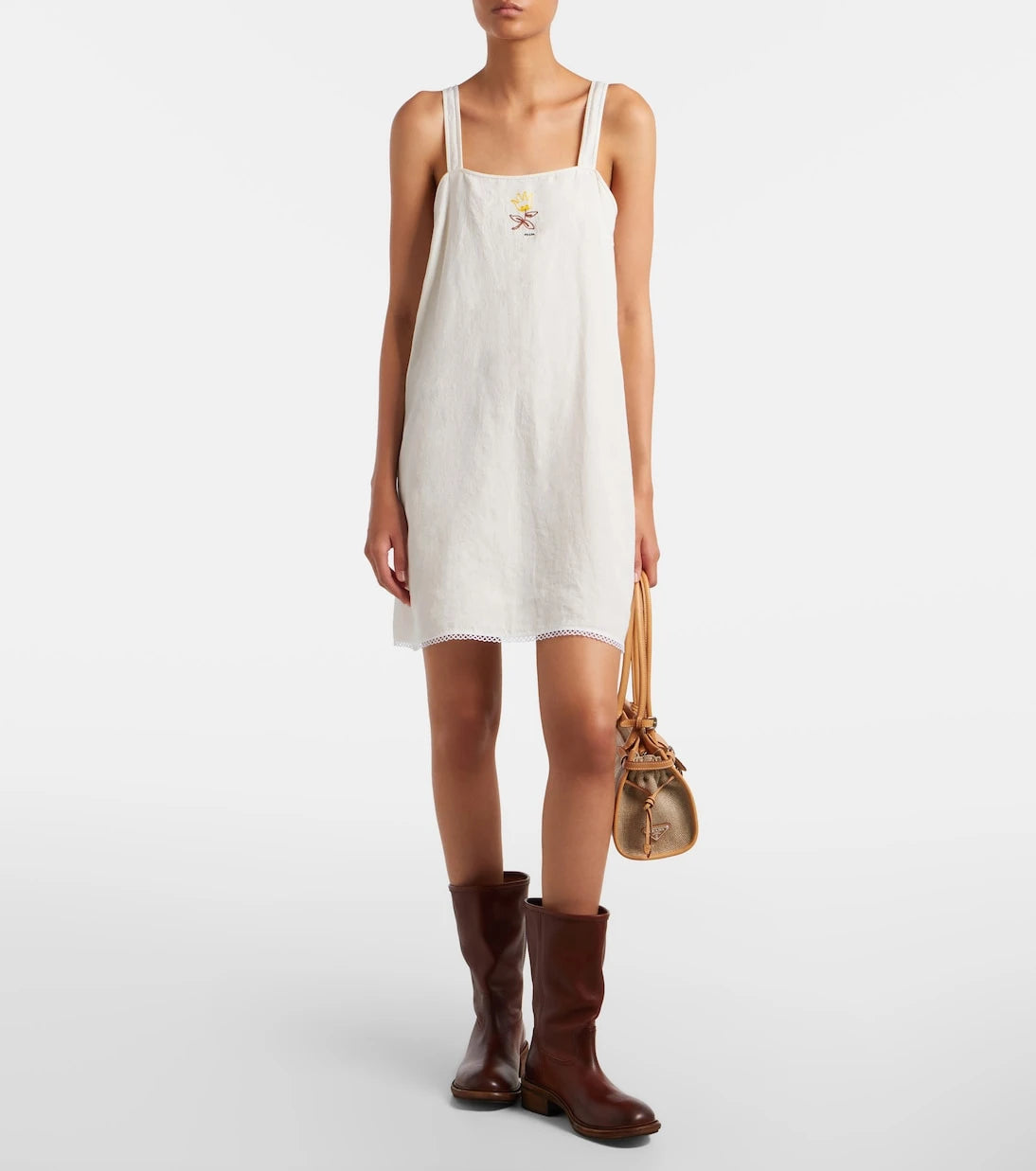 Prada - Leather mid-calf boots