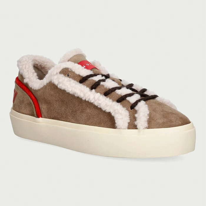 Inuikii Lila Shearling Lace Up Kadın Süet Sneaker