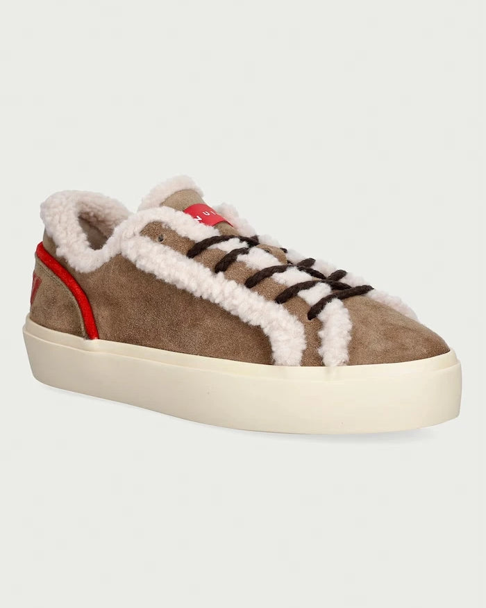Inuikii Lila Shearling Lace Up Kadın Süet Sneaker