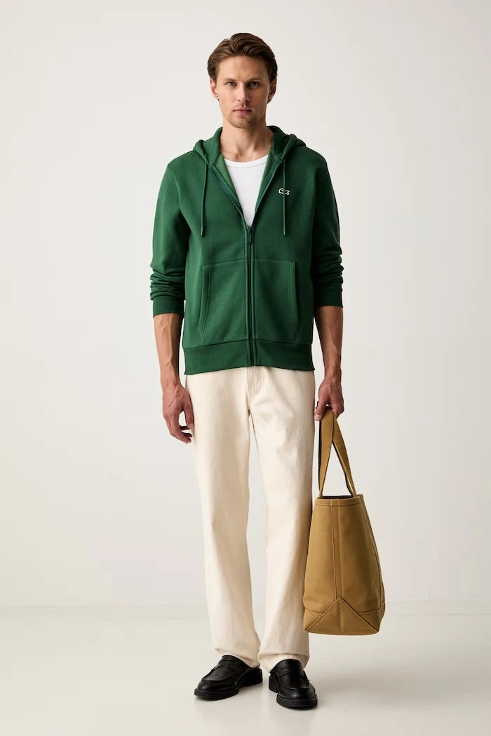 Lacoste суичър с качулка мъжки с памук