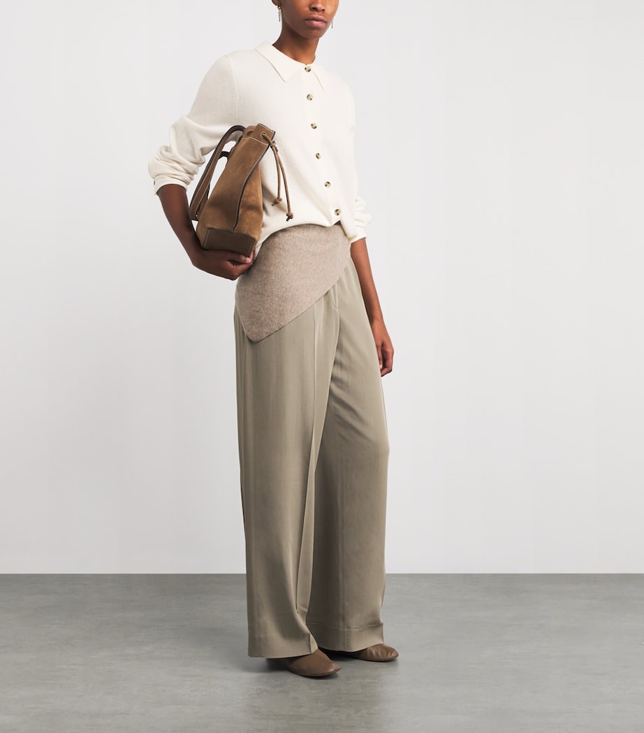 Ivory Cashmere Knit Shirt