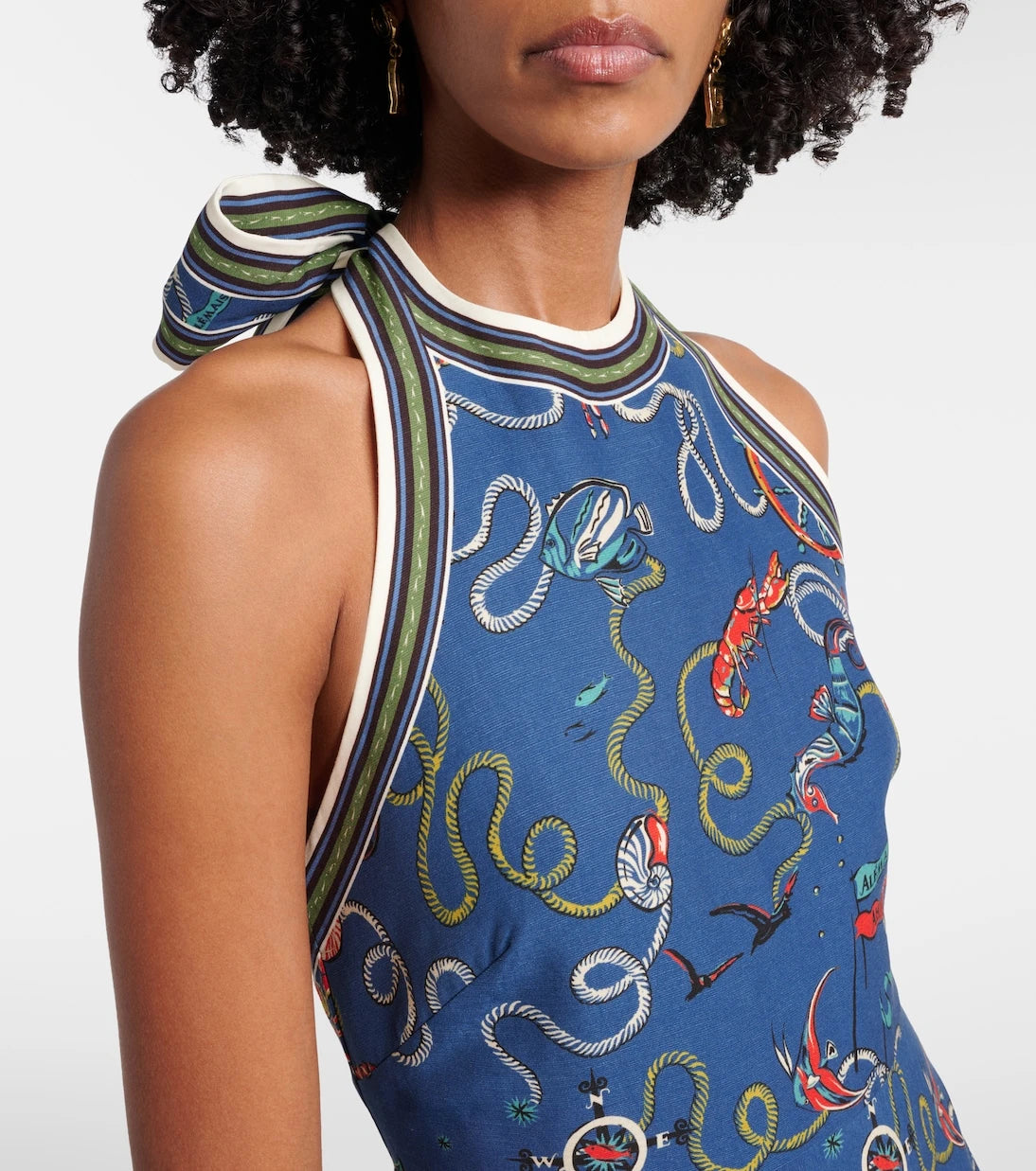 Alémais - Cove printed halterneck maxi dress